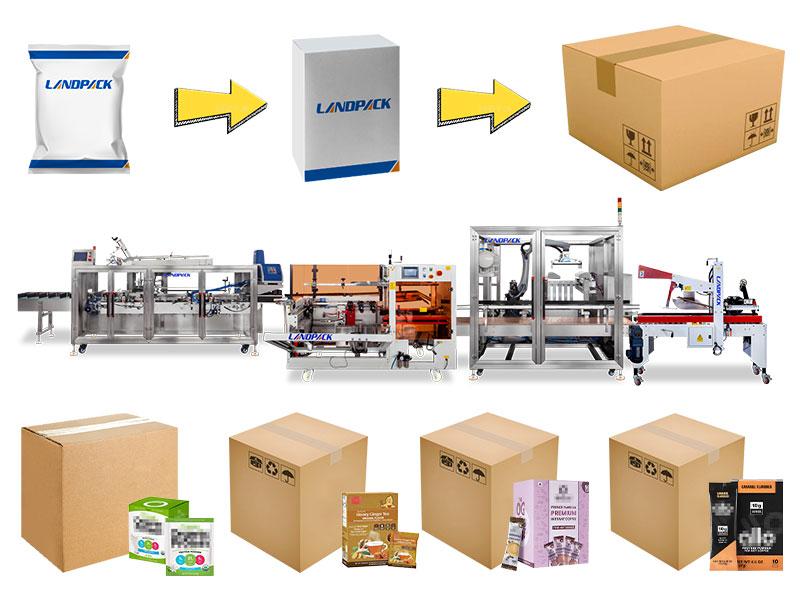 Automatic Box Case Carton Sealer Sealing End of Line Packaging System