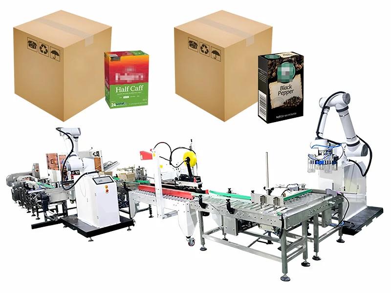 Fully Automatic Robot Case Packing Palletizing Packaging System
