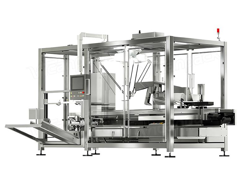 Delta Robot Case Packer for Fast Placing Products Uprightly or Horizontally