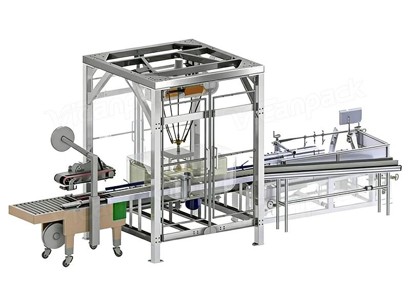 Delta Robot Parallel Case Packer Automatic Grasp Place Type Case Packer