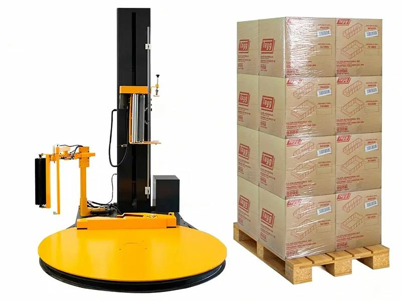 Automatic Stretch Film Wrap Machine Pallet Wrapper For Heavy Loading